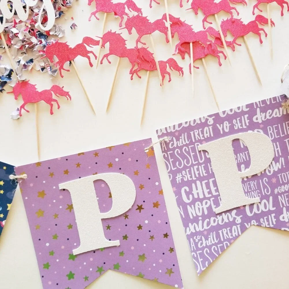 Unicorn Party Decorations | Happy Birthday Banner | NEW